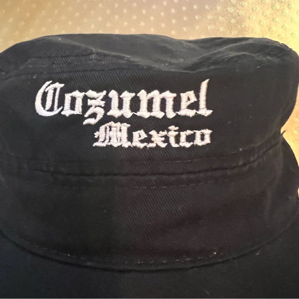 Black Cadet Cap – Cozumel Mexico Adjustable Military Style Hat - Picture 4 of 11